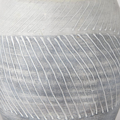 Mercana - Blume 10H Off-White w/ Gray Textured Vase - 70073 view 8
