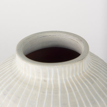 Mercana - Blume 12.5H Off-White w/ Gray Textured Vase - 70075 view 5