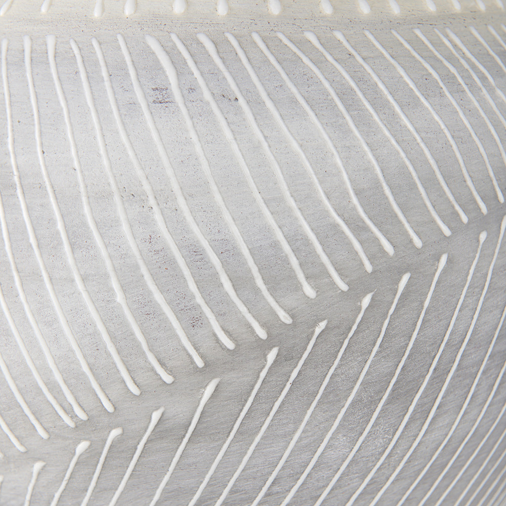 Mercana - Blume 12.5H Off-White w/ Gray Textured Vase - 70075 view 8