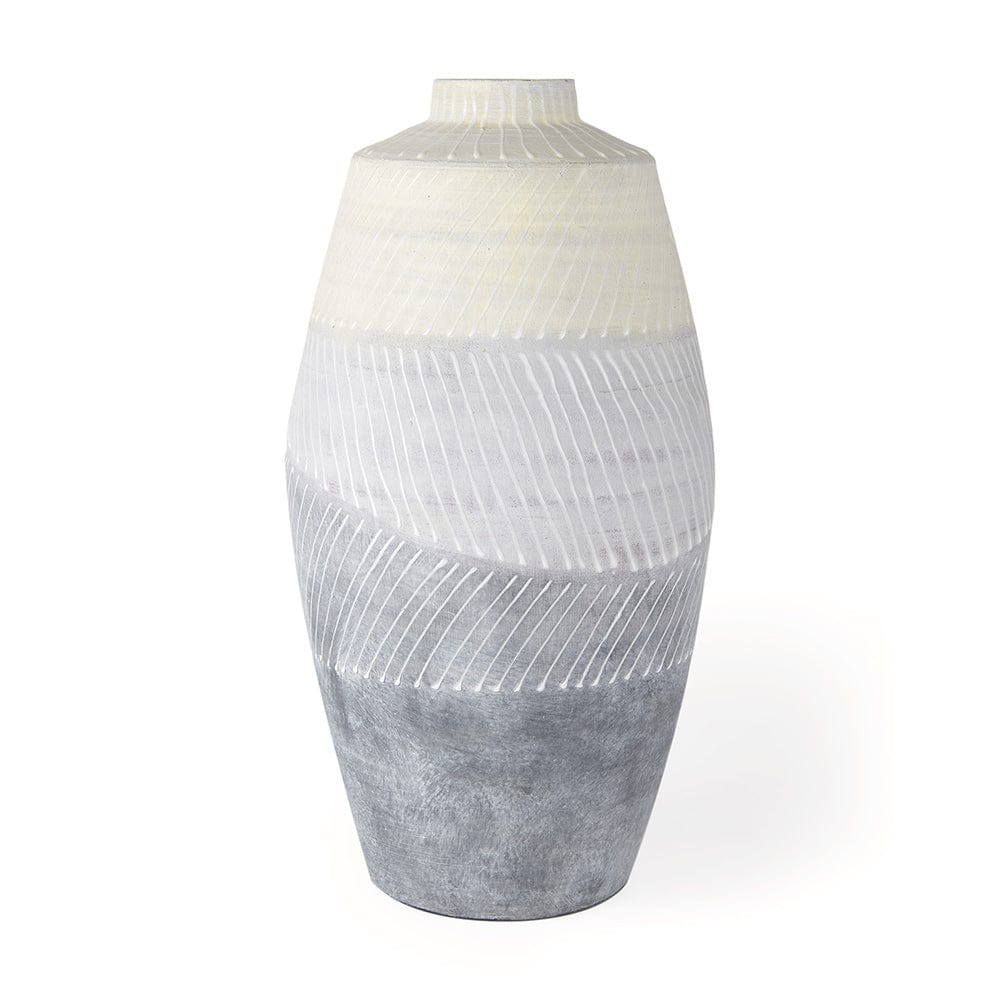Mercana - Blume 16.5H Off-White w/ Gray Textured Vase - 70074_CLOSEOUT view 1