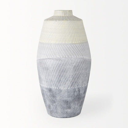 Mercana - Blume 16.5H Off-White w/ Gray Textured Vase - 70074_CLOSEOUT view 3