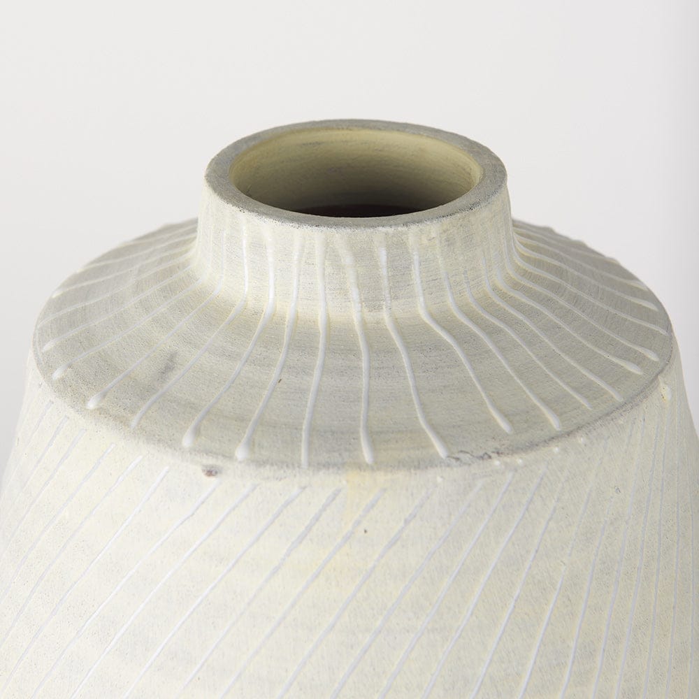 Mercana - Blume 16.5H Off-White w/ Gray Textured Vase - 70074_CLOSEOUT view 4
