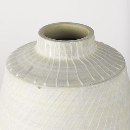 Mercana - Blume 16.5H Off-White w/ Gray Textured Vase - 70074_CLOSEOUT view 4