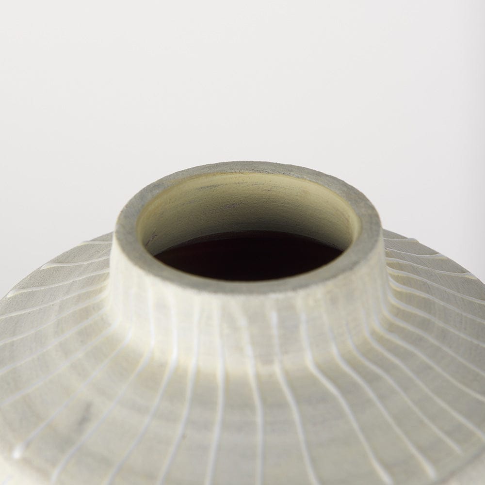 Mercana - Blume 16.5H Off-White w/ Gray Textured Vase - 70074_CLOSEOUT view 5