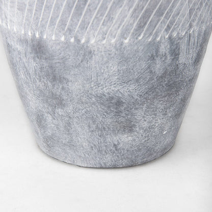 Mercana - Blume 16.5H Off-White w/ Gray Textured Vase - 70074_CLOSEOUT view 7