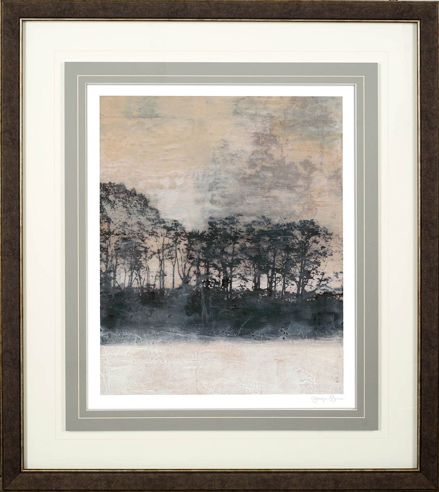 Mercana - Blush Treeline II by Jennifer Goldberger a Framed Art Print Matted under Glass - 10471 view 2