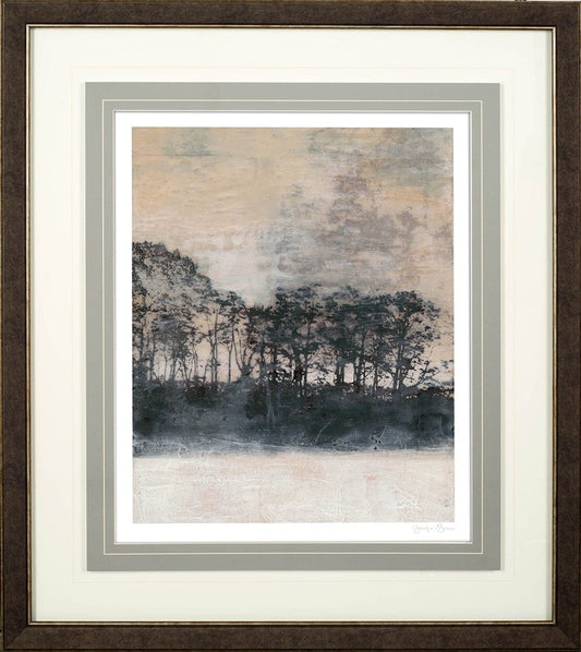 Mercana - Blush Treeline II by Jennifer Goldberger a Framed Art Print Matted under Glass - 10471 view 2
