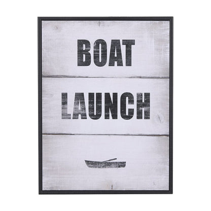 Mercana - Boat Launch by Mercana Studio a Hand Embellished Textured Framed Art Print - 14284 view 1