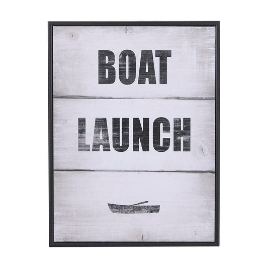 Mercana - Boat Launch by Mercana Studio a Hand Embellished Textured Framed Art Print - 14284 view 1