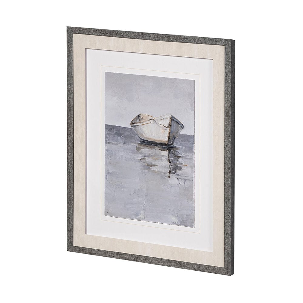 Mercana - Boat on the Horizon I by Ethan Harper Hand Embellished Textured Framed Art Print Matted under Glass - 13523 view 3