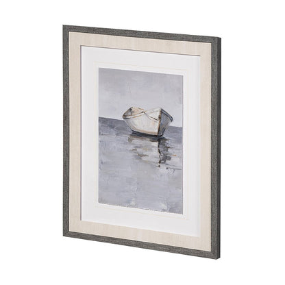 Mercana - Boat on the Horizon I by Ethan Harper Hand Embellished Textured Framed Art Print Matted under Glass - 13523 view 3