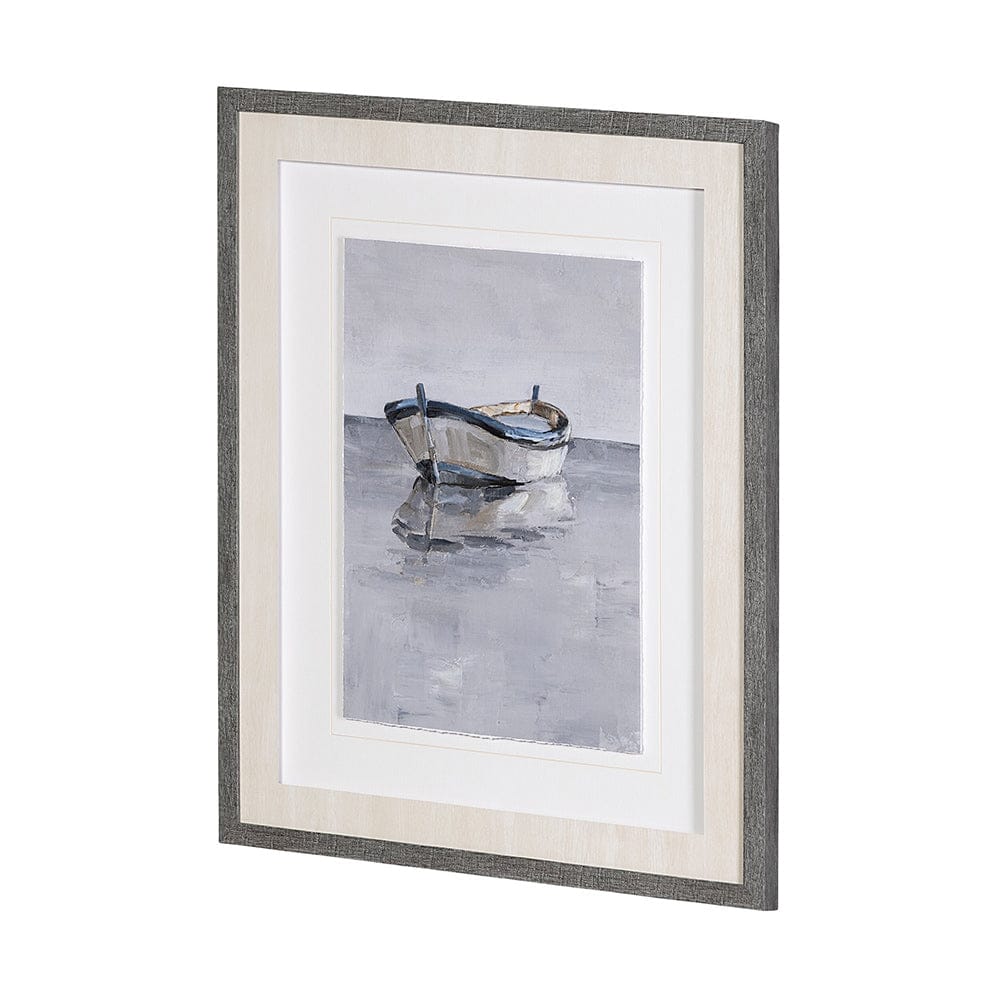 Mercana - Boat on the Horizon II by Ethan Harper Hand Embellished Textured Framed Art Print Matted under Glass - 13524 view 3