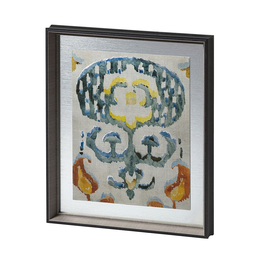 Mercana - Bohemian Ikat I by Chariklia Zarris a Hand Embellished Textured Framed Art Print Matted under Glass - 12916 view 1