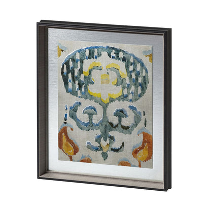 Mercana - Bohemian Ikat I by Chariklia Zarris a Hand Embellished Textured Framed Art Print Matted under Glass - 12916 view 1