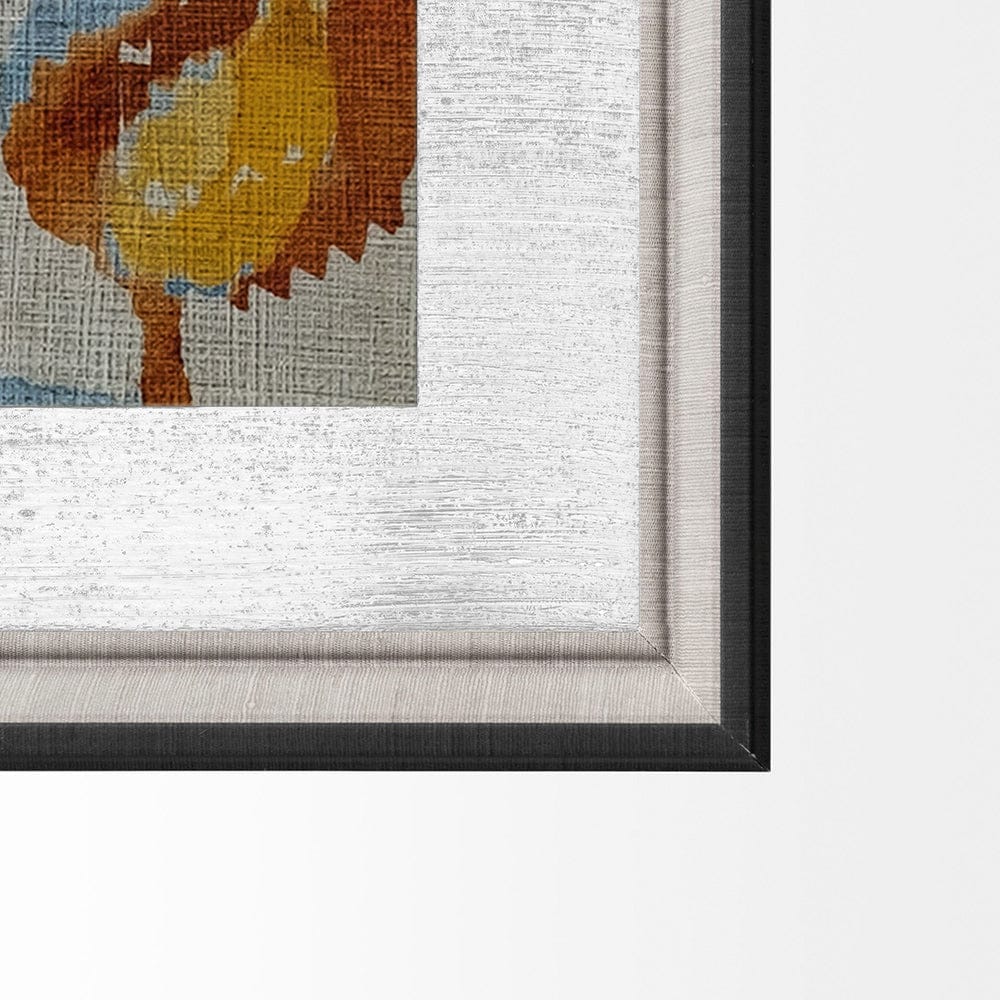 Mercana - Bohemian Ikat I by Chariklia Zarris a Hand Embellished Textured Framed Art Print Matted under Glass - 12916 view 3