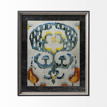 Mercana - Bohemian Ikat I by Chariklia Zarris a Hand Embellished Textured Framed Art Print Matted under Glass - 12916 view 5