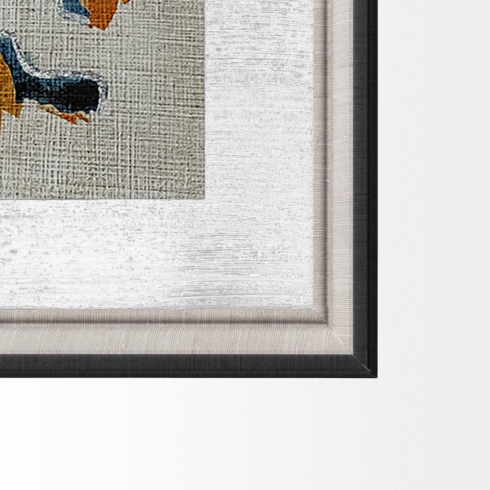 Mercana - Bohemian Ikat II by Chariklia Zarris a Hand Embellished Textured Framed Art Print Matted under Glass - 12917 view 3