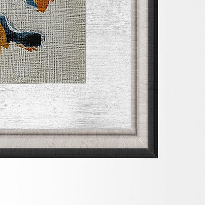 Mercana - Bohemian Ikat II by Chariklia Zarris a Hand Embellished Textured Framed Art Print Matted under Glass - 12917 view 3
