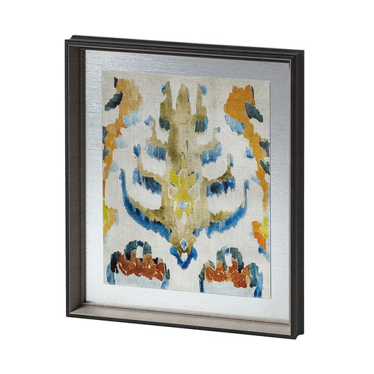 Mercana - Bohemian Ikat IV by Chariklia Zarris a Hand Embellished Textured Framed Art Print Matted under Glass - 12919 view 1