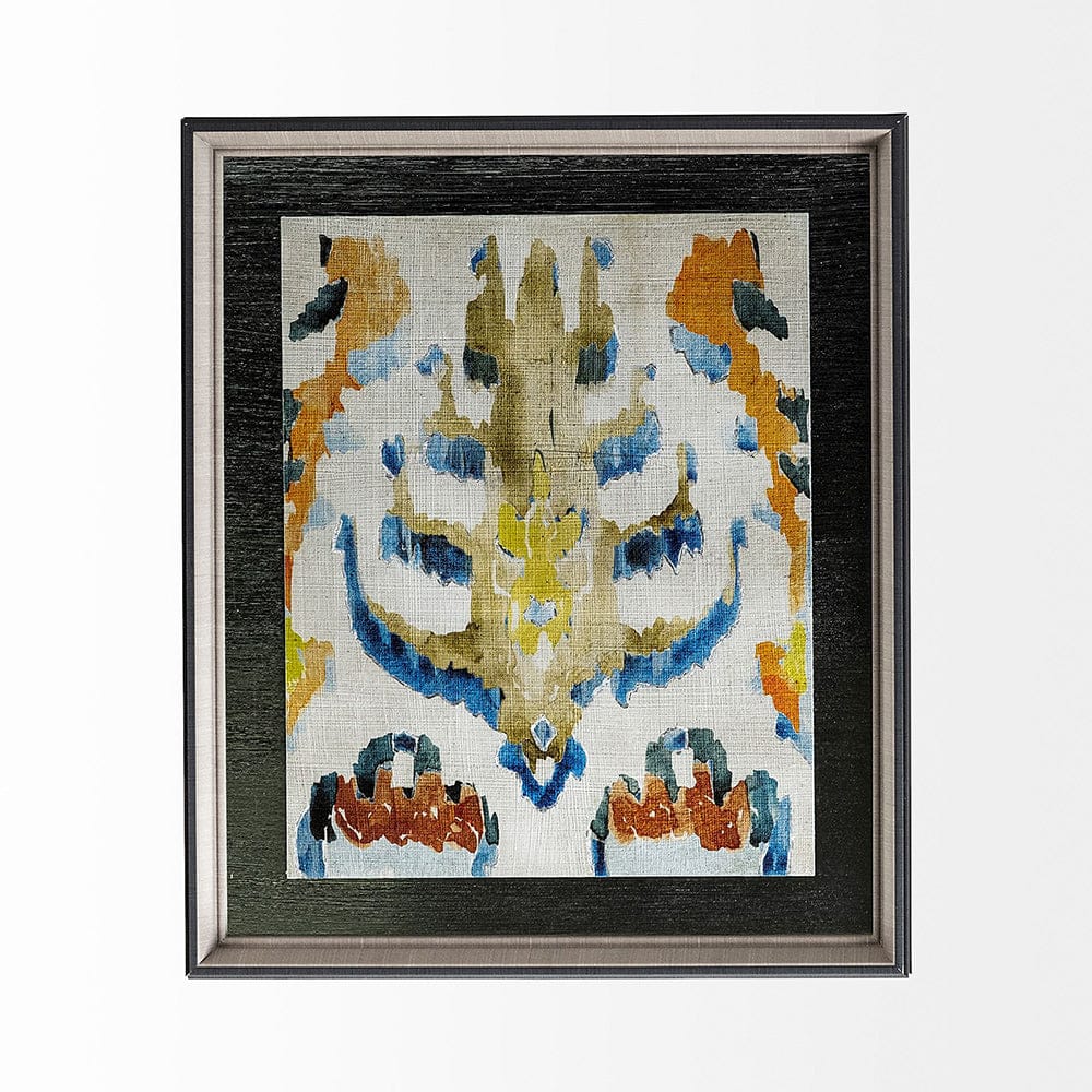 Mercana - Bohemian Ikat IV by Chariklia Zarris a Hand Embellished Textured Framed Art Print Matted under Glass - 12919 view 5