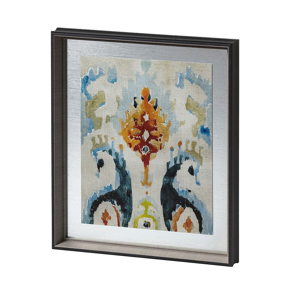 Mercana - Bohemian Ikat V by Chariklia Zarris a Hand Embellished Textured Framed Art Print Matted under Glass - 12920 view 1