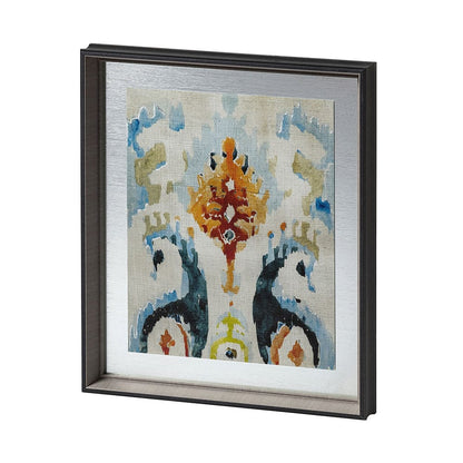 Mercana - Bohemian Ikat V by Chariklia Zarris a Hand Embellished Textured Framed Art Print Matted under Glass - 12920 view 1