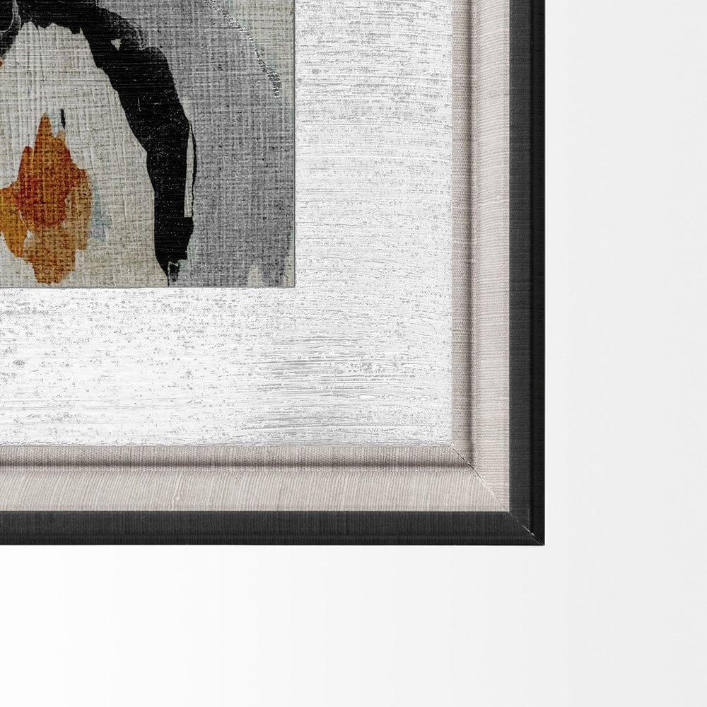 Mercana - Bohemian Ikat V by Chariklia Zarris a Hand Embellished Textured Framed Art Print Matted under Glass - 12920 view 3