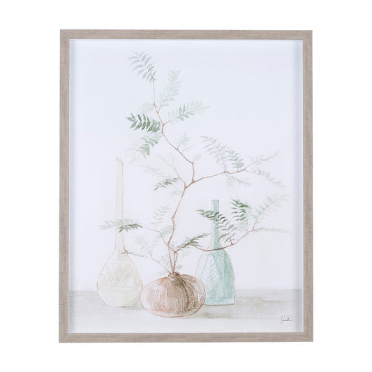 Mercana - Boho BranchesI by Mercana Studio a Hand Embellished Textured Framed Art Print Matted under Glass - 14323 view 1