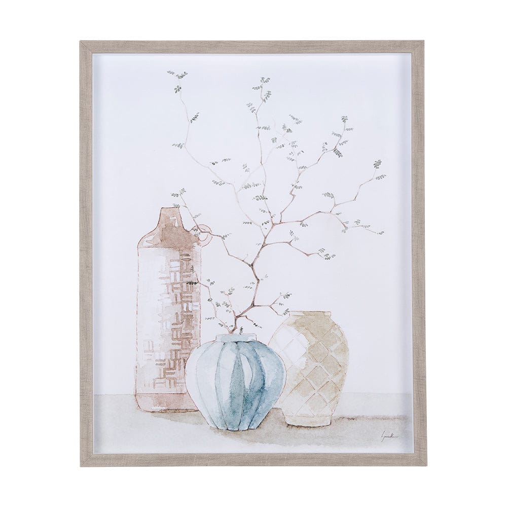 Mercana - Boho BranchesII by Mercana Studio a Hand Embellished Textured Framed Art Print Matted under Glass - 14324 view 1