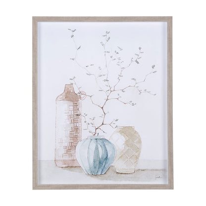 Mercana - Boho BranchesII by Mercana Studio a Hand Embellished Textured Framed Art Print Matted under Glass - 14324 view 1
