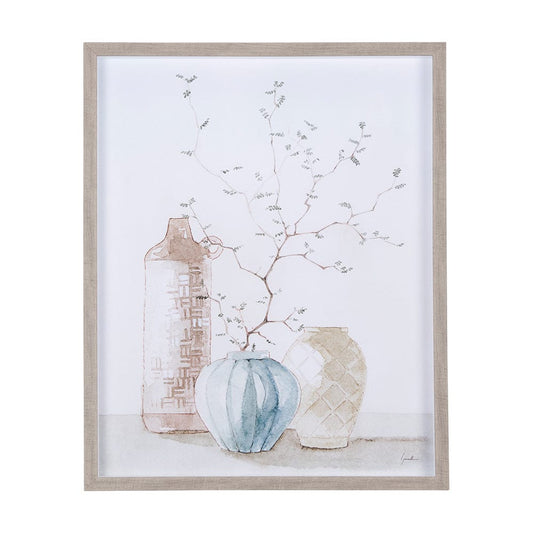 Mercana - Boho BranchesII by Mercana Studio a Hand Embellished Textured Framed Art Print Matted under Glass - 14324 view 1