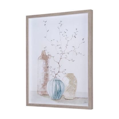 Mercana - Boho BranchesII by Mercana Studio a Hand Embellished Textured Framed Art Print Matted under Glass - 14324 view 2