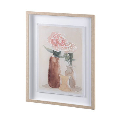 Mercana - Boho Flowers I by Mercana Studio a Hand Embellished Textured Framed Art Print Matted under Glass - 14024 view 2
