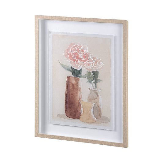 Mercana - Boho Flowers I by Mercana Studio a Hand Embellished Textured Framed Art Print Matted under Glass - 14024 view 2