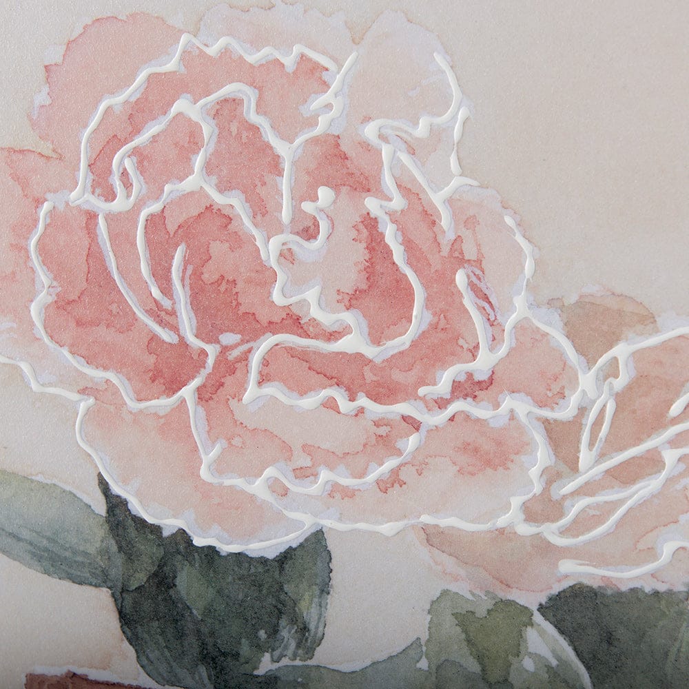 Mercana - Boho Flowers I by Mercana Studio a Hand Embellished Textured Framed Art Print Matted under Glass - 14024 view 8