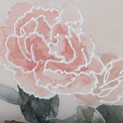 Mercana - Boho Flowers I by Mercana Studio a Hand Embellished Textured Framed Art Print Matted under Glass - 14024 view 8