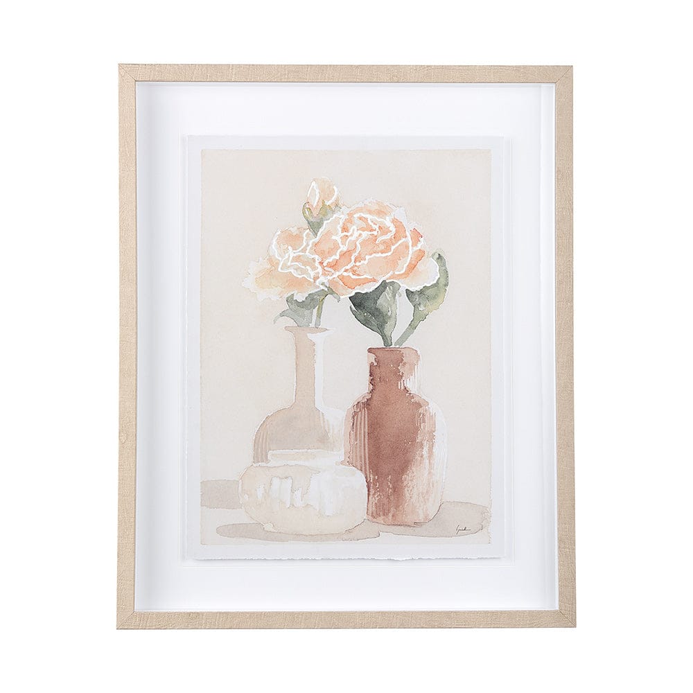 Mercana - Boho Flowers II by Mercana Studio a Hand Embellished Textured Framed Art Print Matted under Glass - 14025 view 1