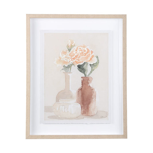Mercana - Boho Flowers II by Mercana Studio a Hand Embellished Textured Framed Art Print Matted under Glass - 14025 view 1