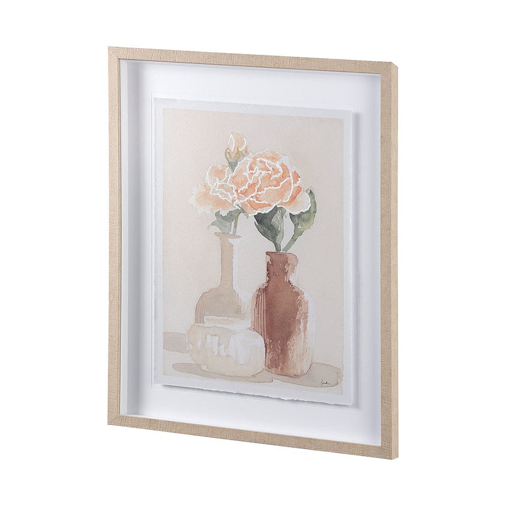 Mercana - Boho Flowers II by Mercana Studio a Hand Embellished Textured Framed Art Print Matted under Glass - 14025 view 2