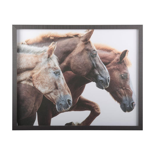 Mercana - Bold Equine - Run by Mercana Studio a Hand Embellished Textured Framed Art Print Matted under Glass - 14105 view 1