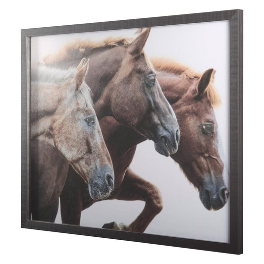 Mercana - Bold Equine - Run by Mercana Studio a Hand Embellished Textured Framed Art Print Matted under Glass - 14105 view 2