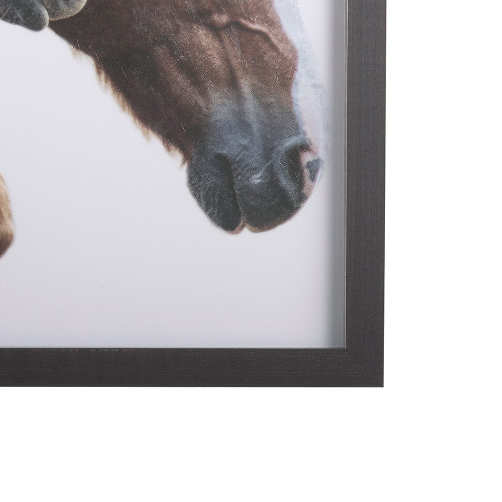 Mercana - Bold Equine - Run by Mercana Studio a Hand Embellished Textured Framed Art Print Matted under Glass - 14105 view 3
