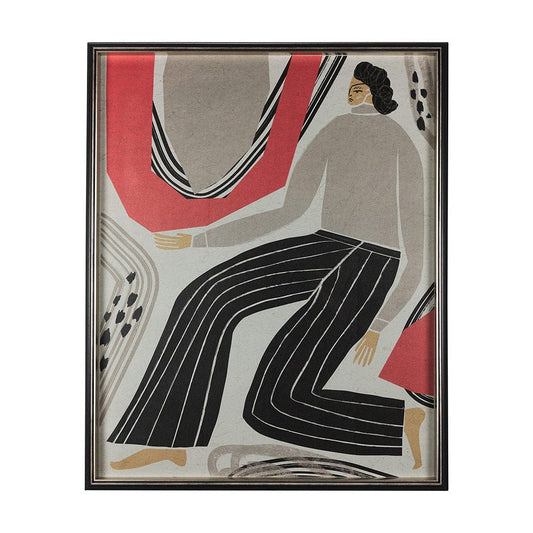 Mercana - Bold People - Ellis by Mercana Studio Hand Embellished Textured Framed Art Print Matted under Glass - 14780 view 1