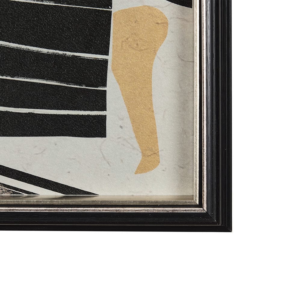 Mercana - Bold People - Ellis by Mercana Studio Hand Embellished Textured Framed Art Print Matted under Glass - 14780 view 3