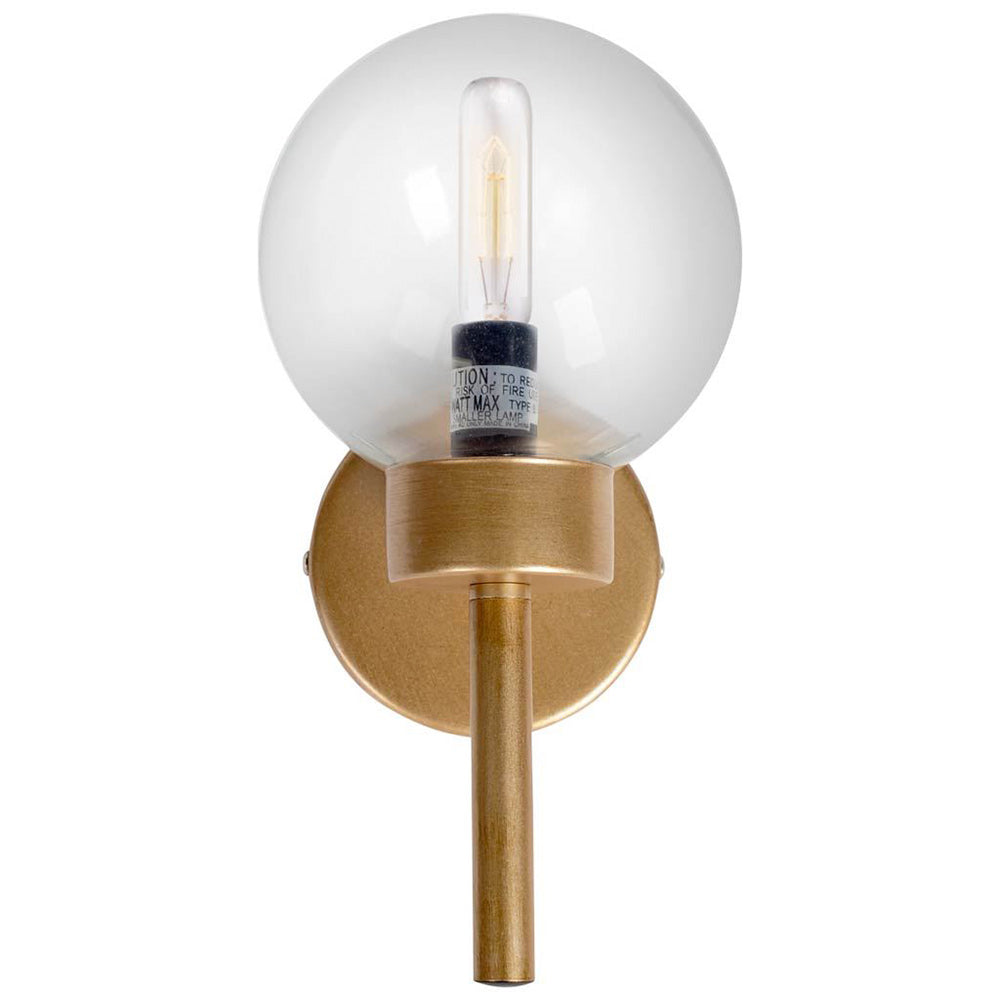 Mercana - Boltern I 6x12 Gold Toned Glass Globe Wall Sconce - 65359_CLOSEOUT view 1