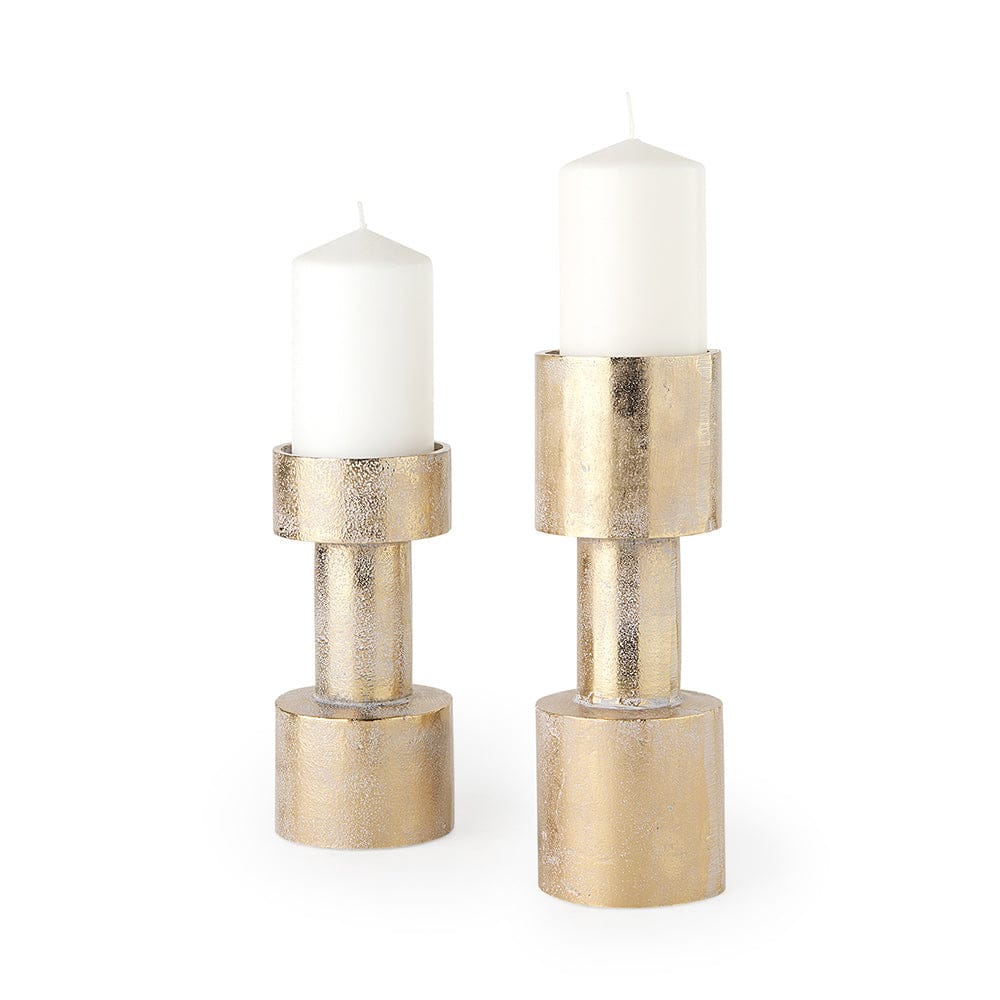 Mercana - Bolton 3.9L x 3.9W x 10.6H Gold Metal Table Candle Holders - 69162 view 1