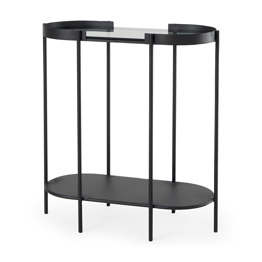 Mercana - Booker Black Metal W/Tinted Glass Top Accent Table - 70104 view 1