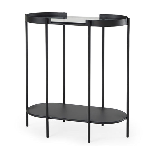Mercana - Booker Black Metal W/Tinted Glass Top Accent Table - 70104 view 1