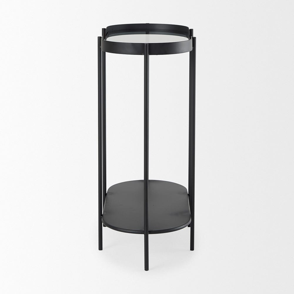 Mercana - Booker Black Metal W/Tinted Glass Top Accent Table - 70104 view 3