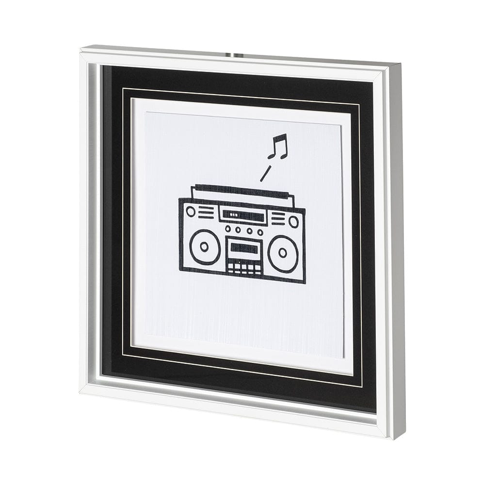 Mercana - Boom Box by Lawyer a Hand Embellished Textured Framed Art Print Matted under Glass - 12626 view 2
